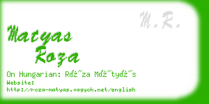 matyas roza business card